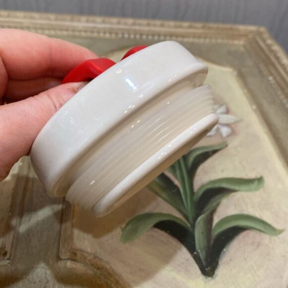 Rae Dunn Live Love Bark Dog Cookie Jar Red Lid Biscuits Treats - Picture 8 of 12